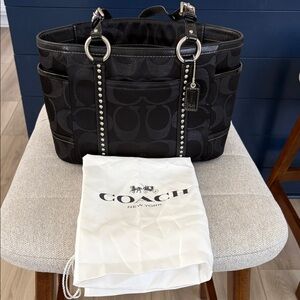 Coach Black Signature Shoulder Bag